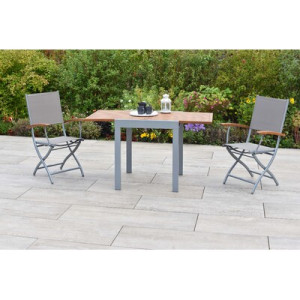 Naxos Set 3tlg. Aluminium/Akazie/Textil