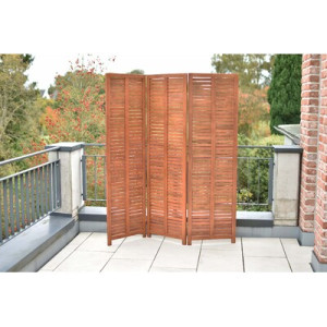 Paravent Holz 150 x 170 cm Eukalyptusholz