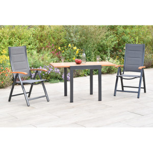 Paxos Set 3tlg. Aluminium/Textil/Akazie