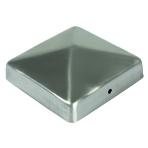 Pfostenabdeckung aus Metall 7 x 7 cm, Edelstahl