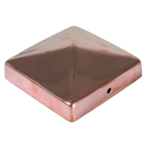 Pfostenabdeckung aus Metall 9 x 9 cm, Kupfer