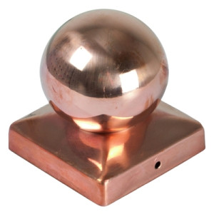 Pfostenabdeckung aus Metall 9 x 9 cm Kupfer