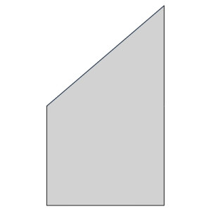 RUDE Systemglas vfl. Dekor Ecke li 103x174/87cm