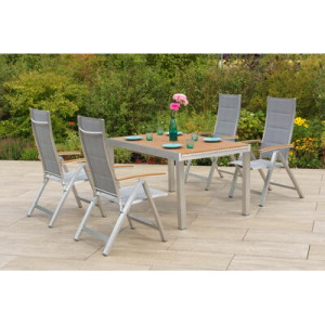 San Remo Set 5tlg. Aluminium/Textil