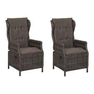 Saviano Sessel, 2er Set Stahl/Kunststoffgeflecht