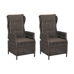 Saviano Sessel, 2er Set Stahl/Kunststoffgeflecht