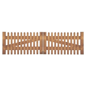 Senkrechtzaun Doppeltor 300 x 80 cm kdi braun