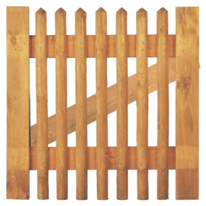 Senkrechtzaun Tor 100 x 100 cm kdi braun