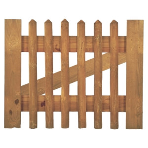Senkrechtzaun Tor 100 x 80 cm kdi braun