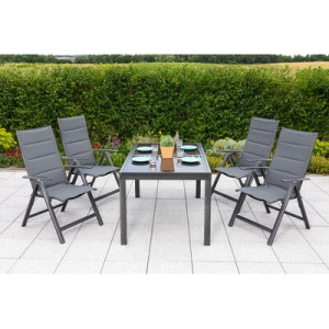 Taviano Set 5tlg. Aluminium/Textil