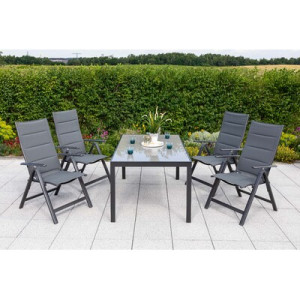 Taviano Set 5tlg. Aluminium/Textil