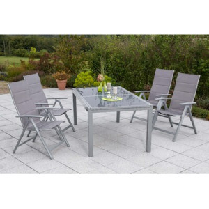 Taviano Set 5tlg. Aluminium/Textil