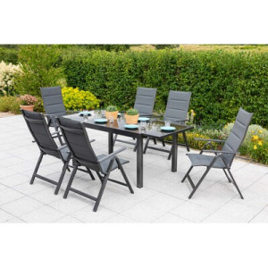 Taviano Set 7tlg. Aluminium/Textil