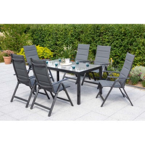 Taviano Set 7tlg. Aluminium/Textil
