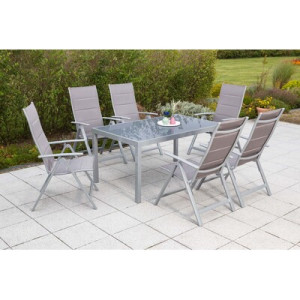 Taviano Set 7tlg. Aluminium/Textil