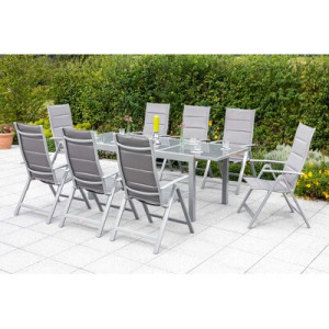 Taviano Set 9tlg. Aluminium/Textil