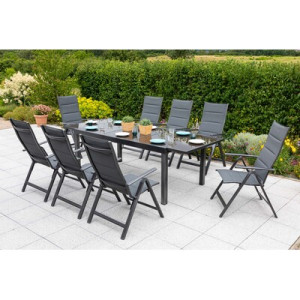Taviano Set 9tlg. Aluminium/Textil