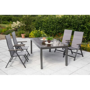 Trivero Set 5tlg. Aluminium/Textil