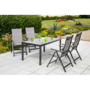 Trivero Set 5tlg. Aluminium/Textil