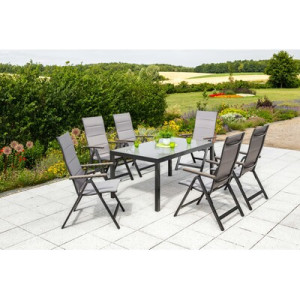 Trivero Set 7tlg. Aluminium/Textil