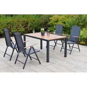 Valenza Set 5tlg. Aluminium/Textil
