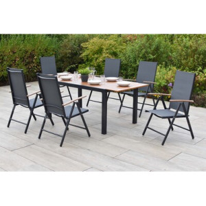 Valenza Set 7tlg. Aluminium/Textil