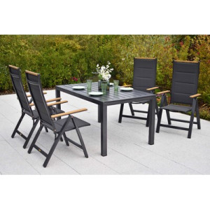 Verona Set 5tlg. Aluminium/Textil/Polywood