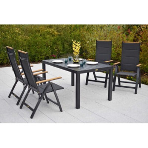 Verona Set 5tlg. Aluminium/Textil/Polywood