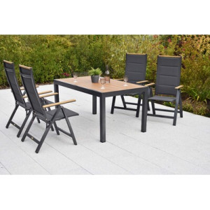 Verona Set 5tlg. Aluminium/Textil/Polywood