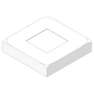 VETRO Abdeckkappe 14,5x14,5x2,8cm Weiß Str.