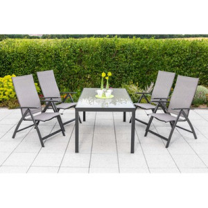 Vicenza Set 5tlg. Aluminium/Textil