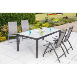 Vicenza Set 5tlg. Aluminium/Textil