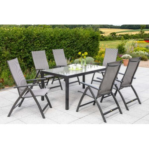 Vicenza Set 7tlg. Aluminium/Textil