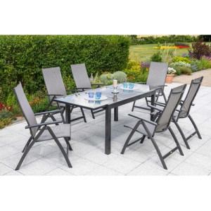 Vicenza Set 7tlg. Aluminium/Textil