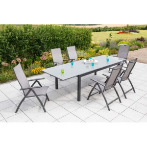 Vicenza Set 7tlg. Aluminium/Textil