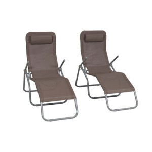 Wellnessliege XXL inkl. Kopfkissen, 2er Set