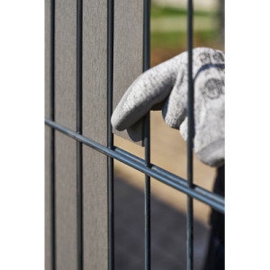 WPC-Streifen braun, Set für 1 Feld 250x123cm
