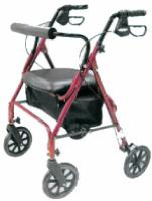 Mediland Deambulatore Rollator con 4 Ruote-Seggiola-Cestino