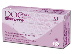 Gima Veloforte guanti da visita monouso in nitrile azzurro senza polvere e lattice confezione da 100