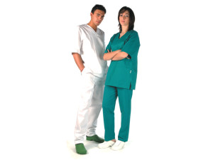 Gima pantaloni professionali in cotone verde 100% marcati CE