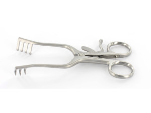 Gima retrattore Weitlaner Loktite in acciaio inox 13 cm con 3 x 4 denti argento