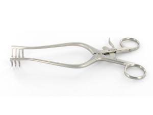 Gima retrattore Weitlaner in acciaio inox con punte acute 20 cm 3 x 4 denti argento