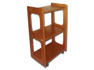 Gima Dante carrello a tre piani in legno di ciliegio con dimensioni 50 x 40 x h 77 cm produzione italiana