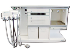 Gima Otoplus unità con colonna aggiuntiva per diagnostica, asta monitor, cassetti vasister e supporto endoscopio