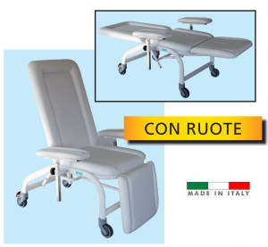 Gima Poltrona per Prelievo Bianca - con Ruote
