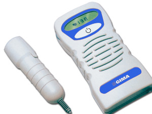Gima D2005 Doppler fetale tascabile con display LCD e sonda fissa 2 MHz impermeabile in ABS/Noryl