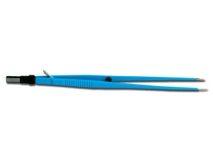 Gima pinza bipolare retta da 18 cm con irrigazione e punte arrotondate da 1 mm per chirurgia