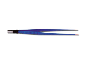 Gima pinza bipolare retta con copertura isolante 18 cm punte 0,3 mm connettore universale sterilizzabile