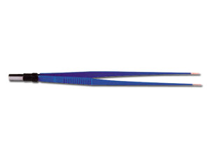 Gima pinza bipolare retta con copertura isolante 20 cm punte 0,3 mm connettore universale sterilizzabile