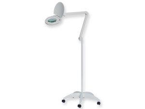 Gima lampada a LED con lente d'ingrandimento 5 diottrie luce fredda su carrello con braccio articolato